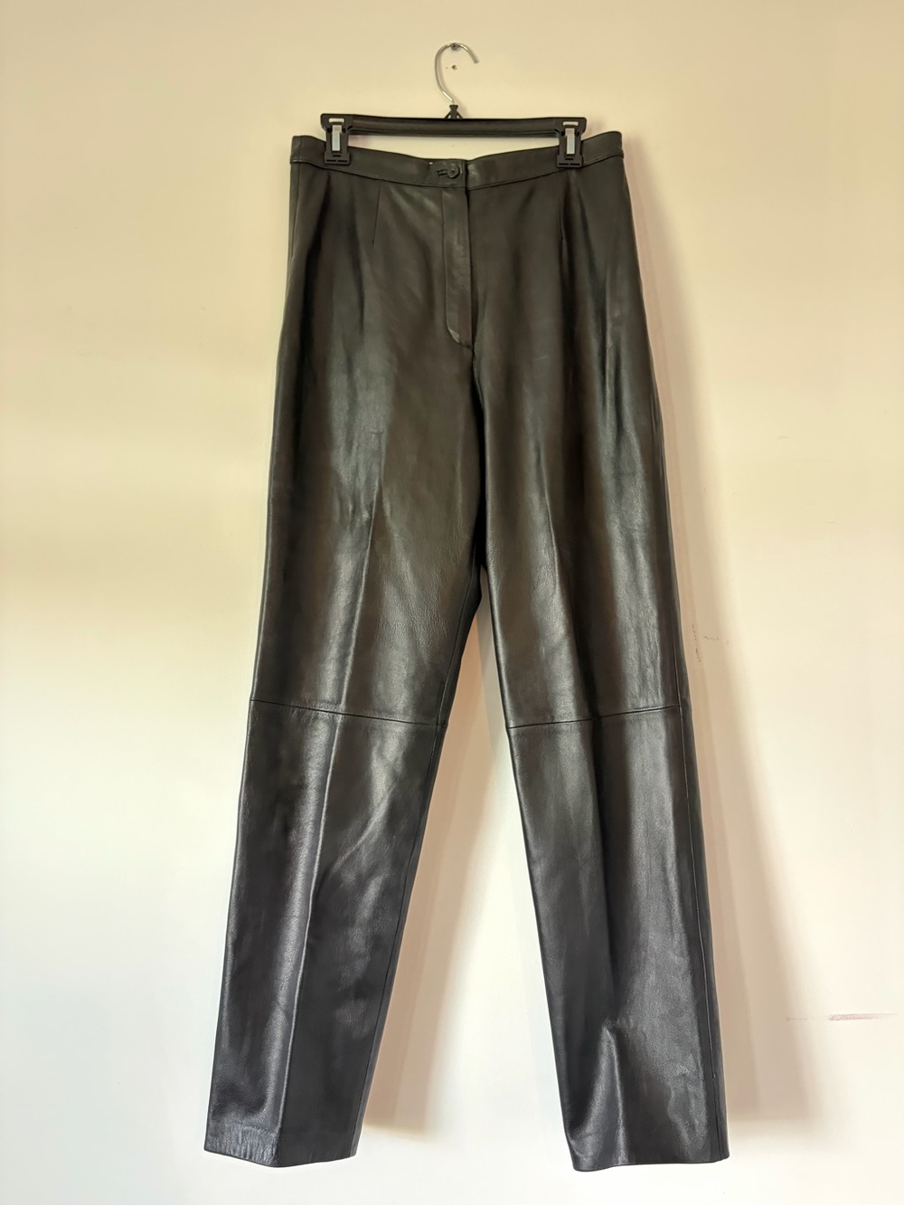 Vintage Mixit genuine leather barrel leg pants 80s y2k goth emo grunge size 10